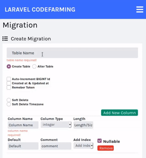 Validation Migration Image